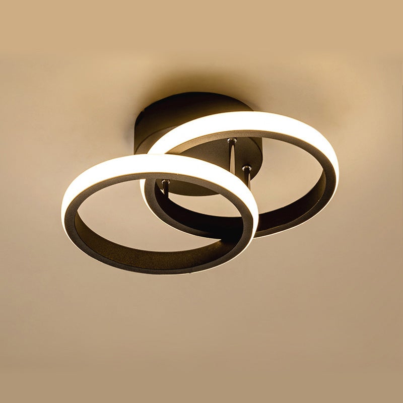 Minimalistyczna lampa sufitowa, oświetlenie korytarza/parapetu/wejścia/balkonu/przymierzalni/hotelu, biała okrągła, 110V, światło ciepłe
