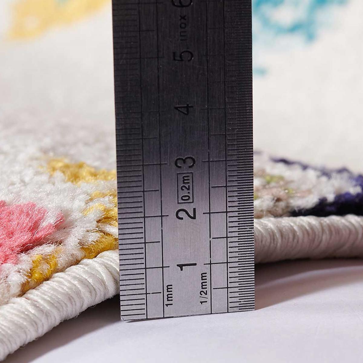 Tapis berbère 120x170 tissé motif ethnic LYN5 OURIKA F ivoire - 3