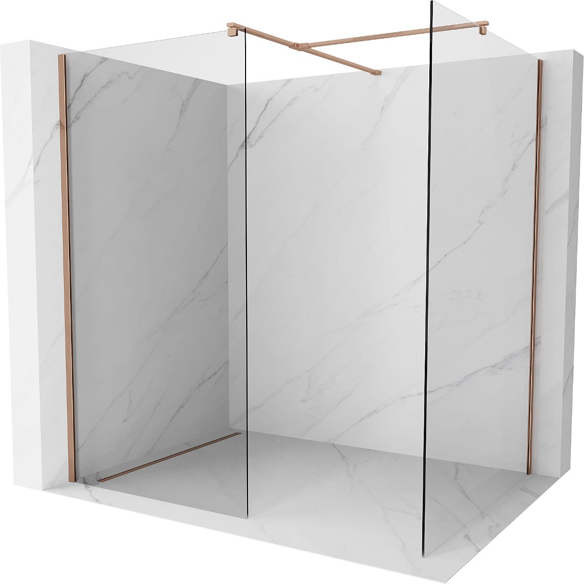 BIRAPA Cornice Berna 60x60 Cm Oro Rosa - Made In Germany - Profilo Sottile In MDF, Vetro Sintetico Antiriflesso