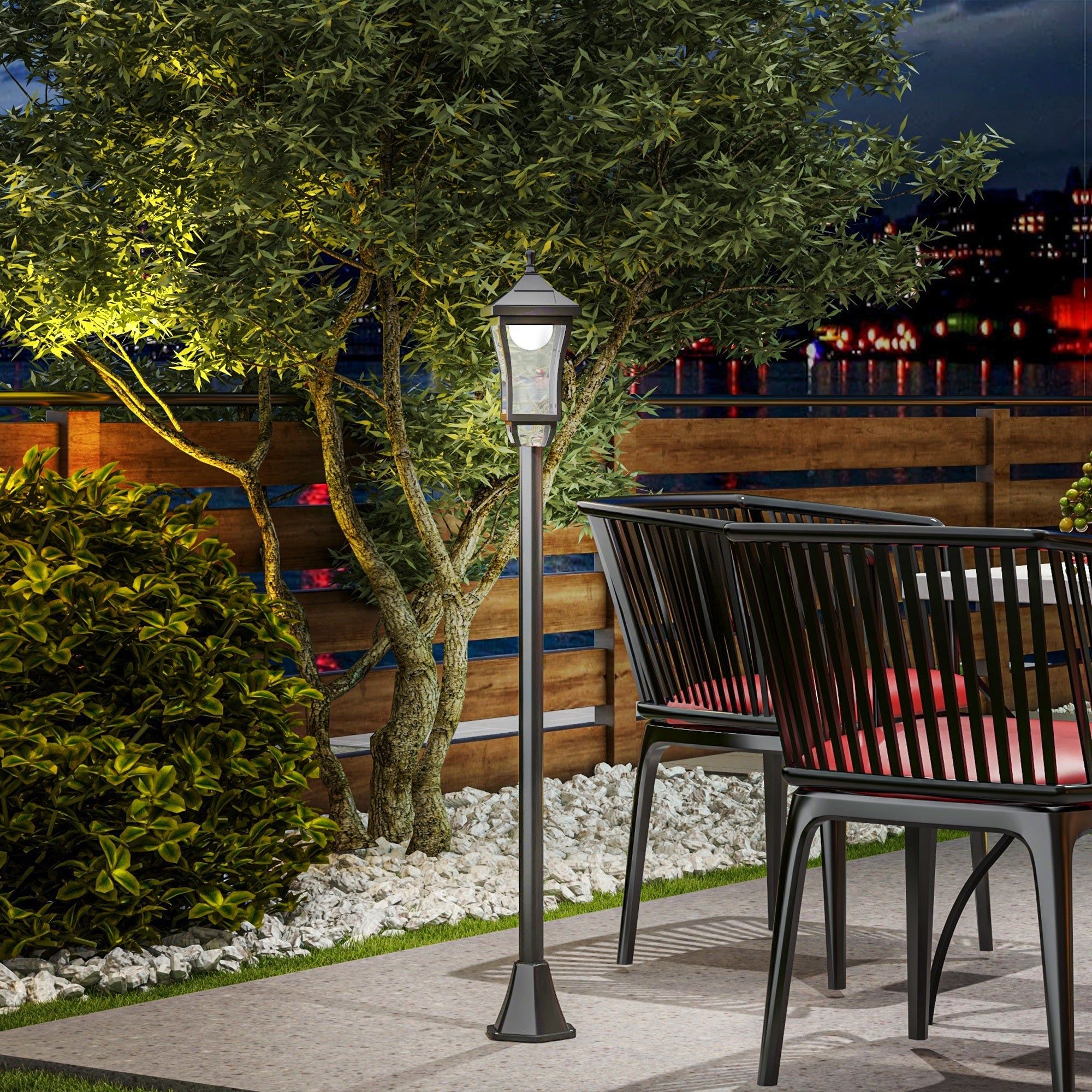 Lampadaire extérieur solaire ABS 127 cm Outsunny - 2