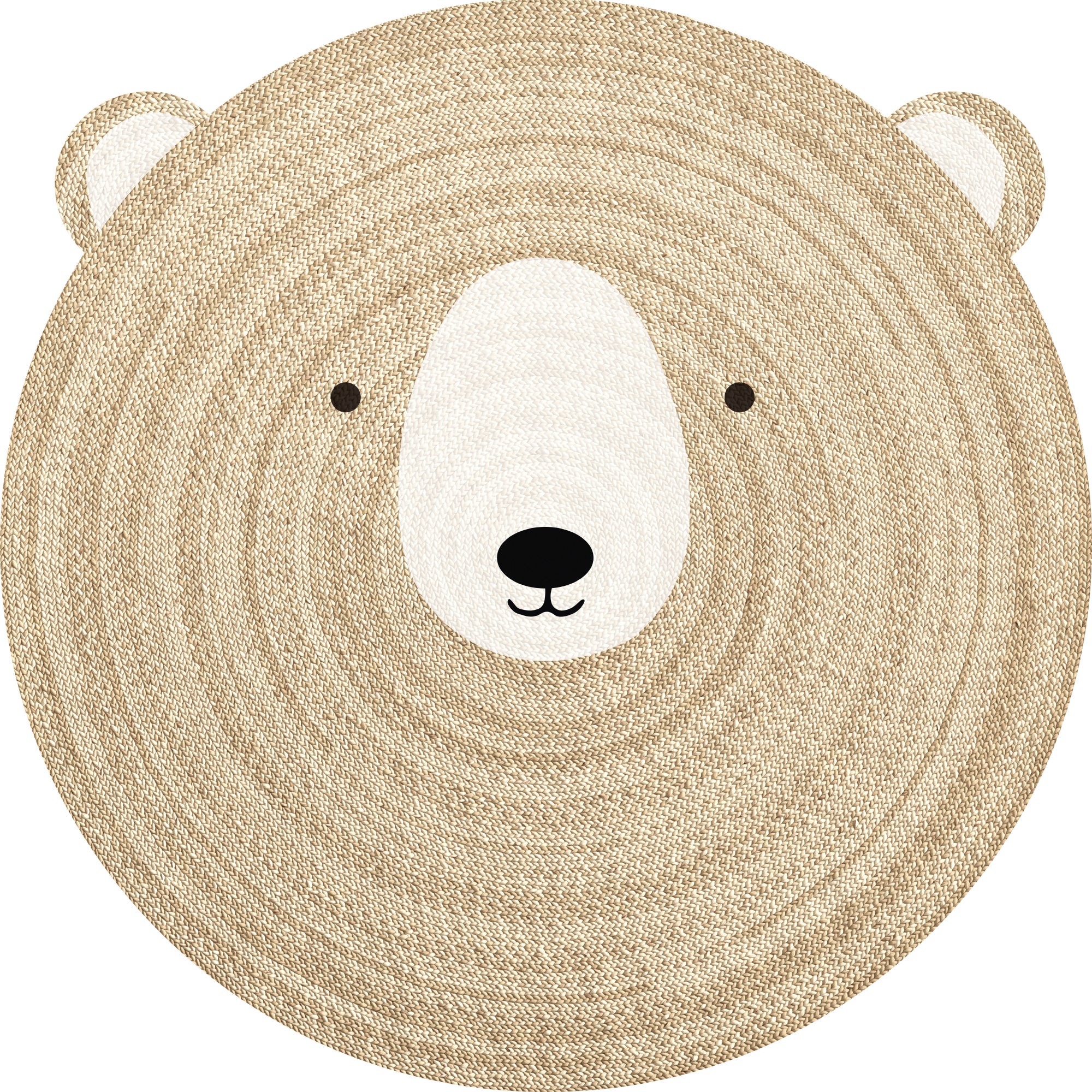 Dziecięcy dywan winylowy Camilo Bear [średnica] 200 cm - PVC antypoślizgowy, winylowy do pokoju dziecięcego, trudnopalny i zmywalny