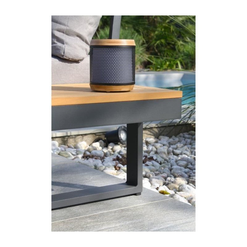 Salotto da giardino 4 posti in legno di acacia e alluminio antracite TOKYO - DCB GARDEN - 5