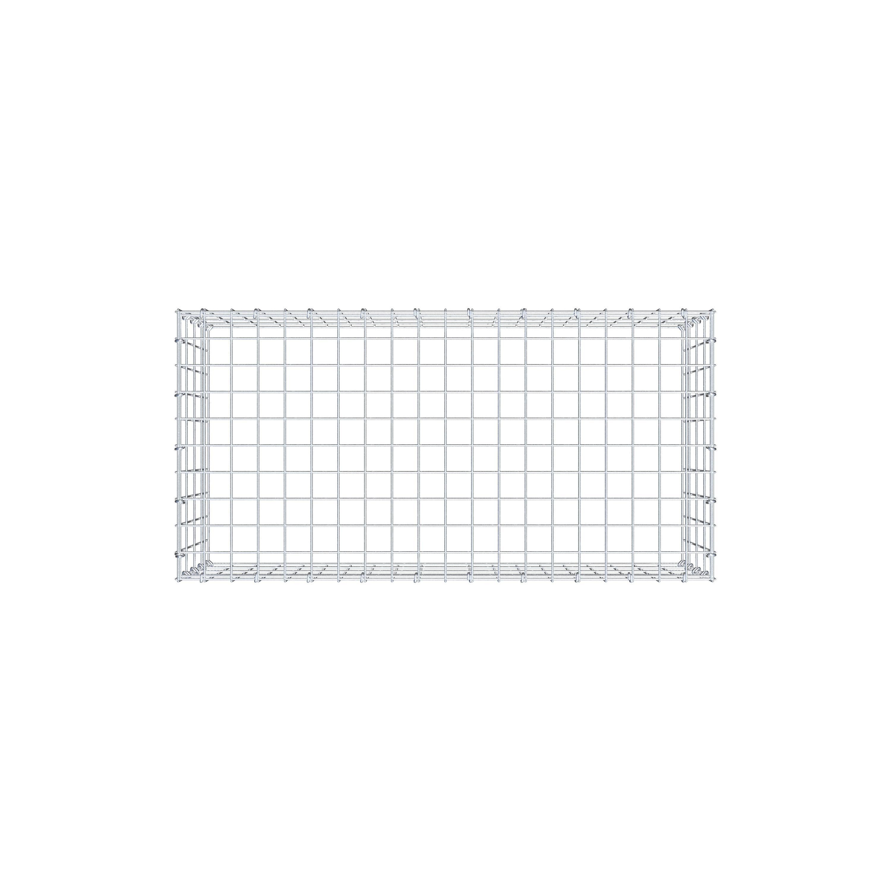 Gavión para apilar en acero galvanizado 100x40x50cm (LxAxP), malla 5 x 10cm, Anillo en C, sin rejilla inferior - 9