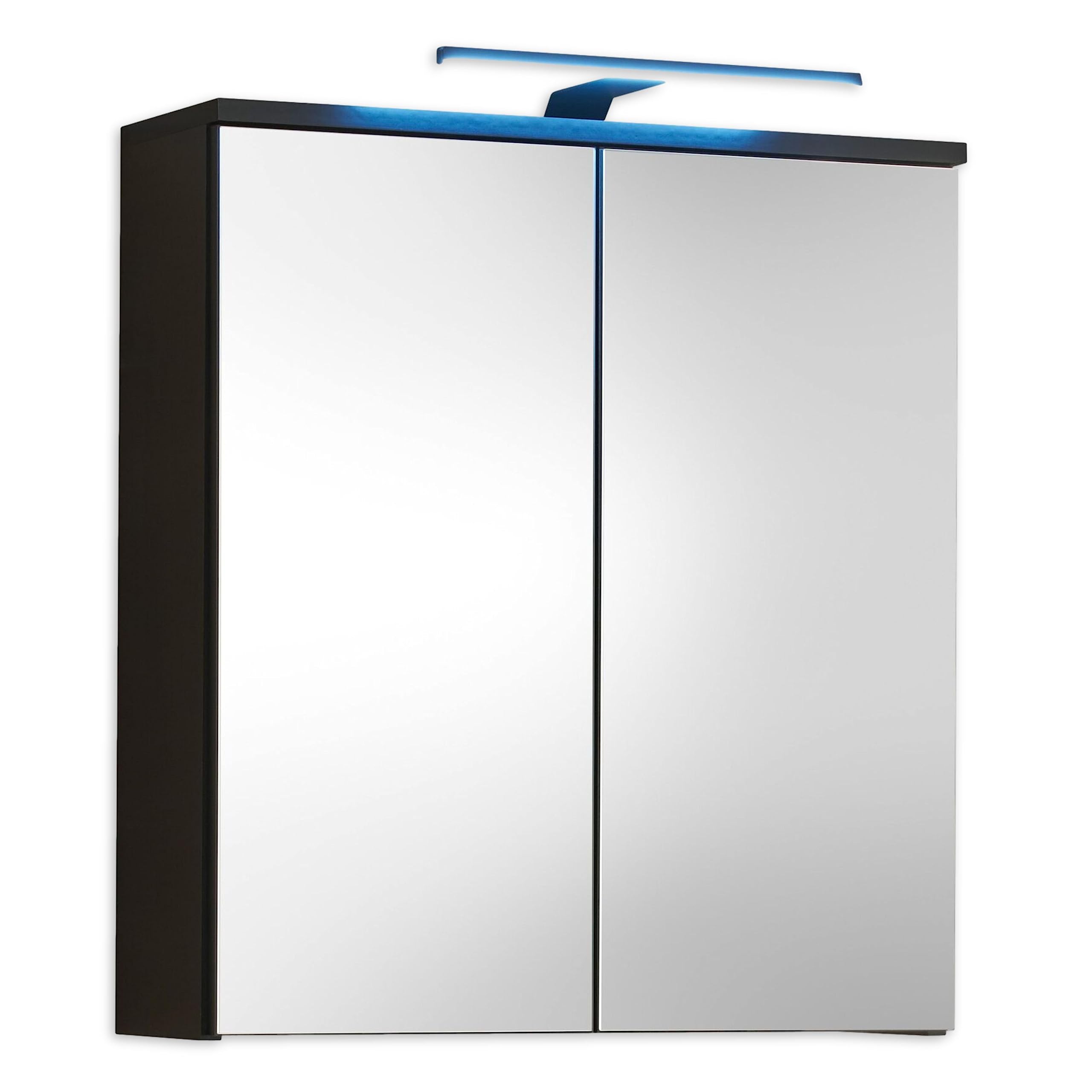 Stella Trading, POOL Mobile Da Bagno A Specchio Con Illuminazione LED In Bianco Moderno Armadietto Specchio Da Bagno Con Molto Spazio 80 X 69 X 20 Cm - 10