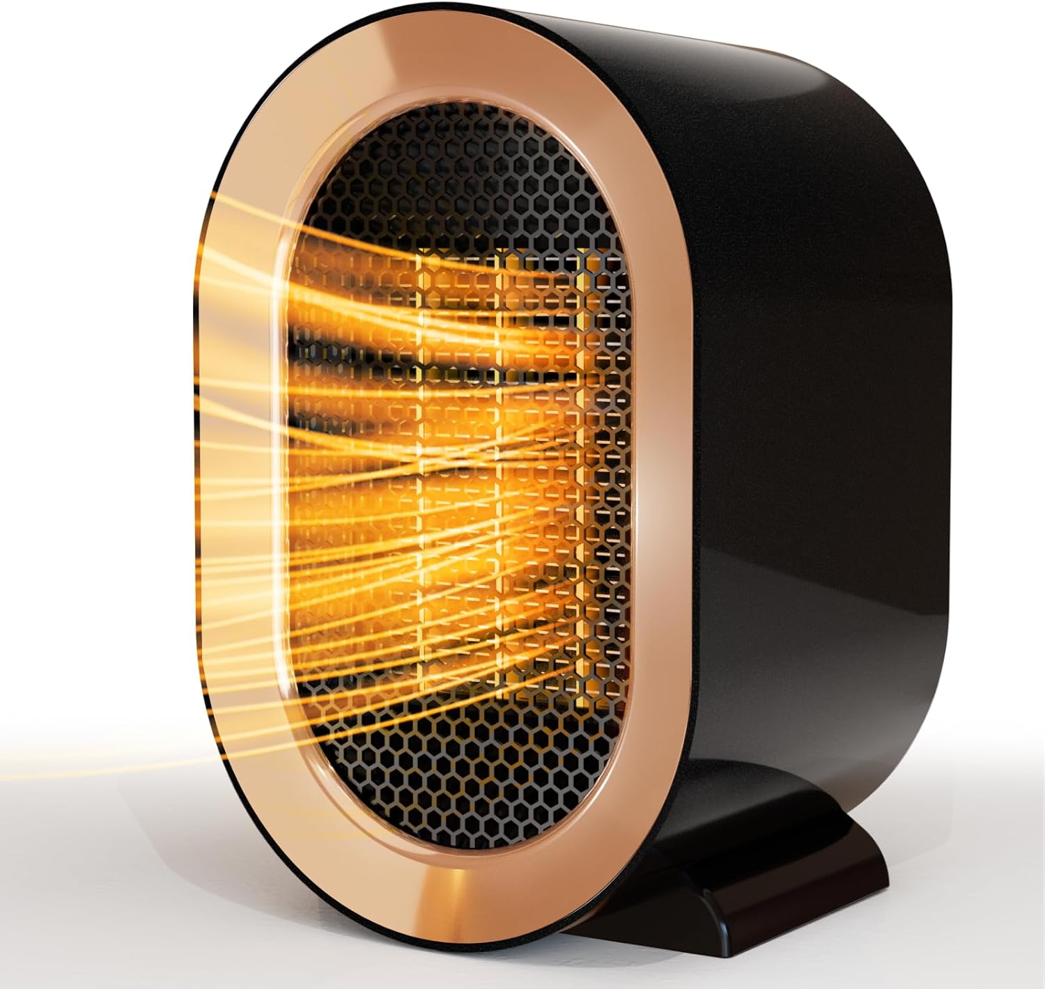 Przenośny ogrzewacz wewnętrzny o niskim zużyciu energii - wentylator dwubiegowy (czarny)