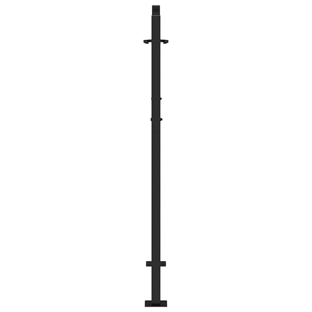 vidaXL Portail de jardin noir 100x125 cm en acier avec motif de traces - 4