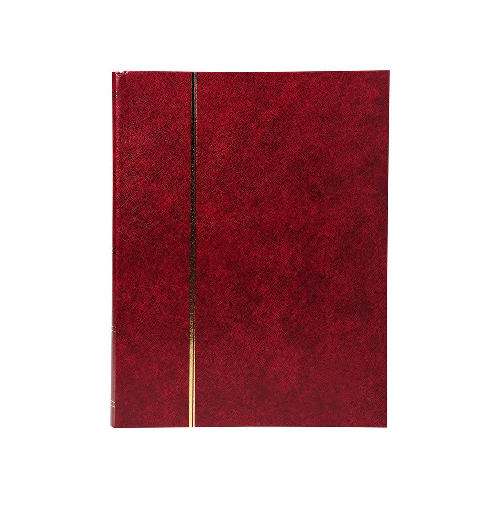 Album de timbres en simili-cuir 64 pages - 22,5 x 30,5 cm - Rouge
