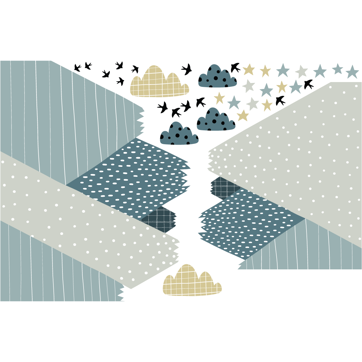 Adesivo bambino di montagna scandinavo alika - Sticker adesivo - adesivi murali - 110x165cm - 2