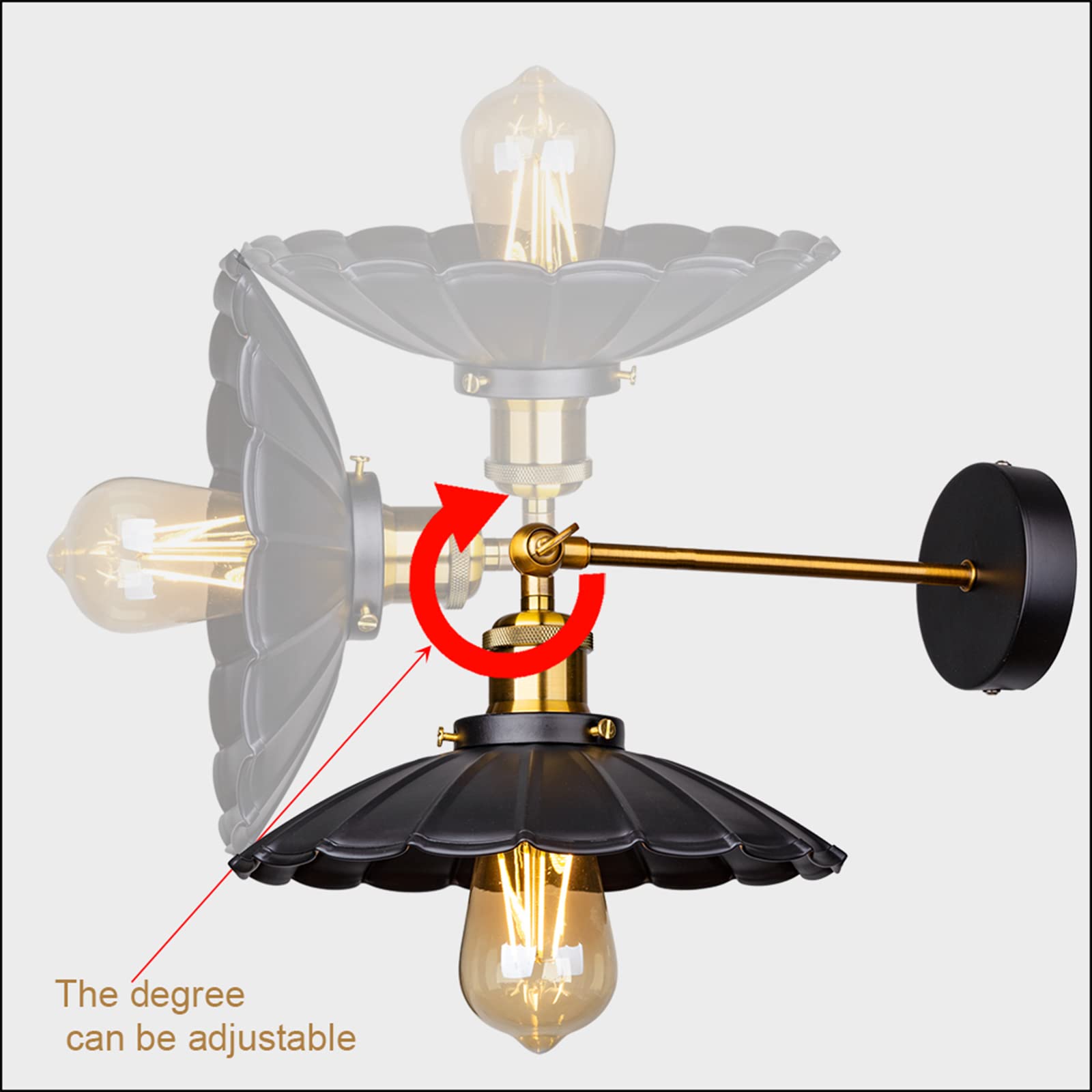 2 sztuki kinkietów wewnętrznych Retro Lotus Leaf, do salonu i sypialni, ciepłe światło 3000 K, biały (żarówka nie jest dołączona) - 4