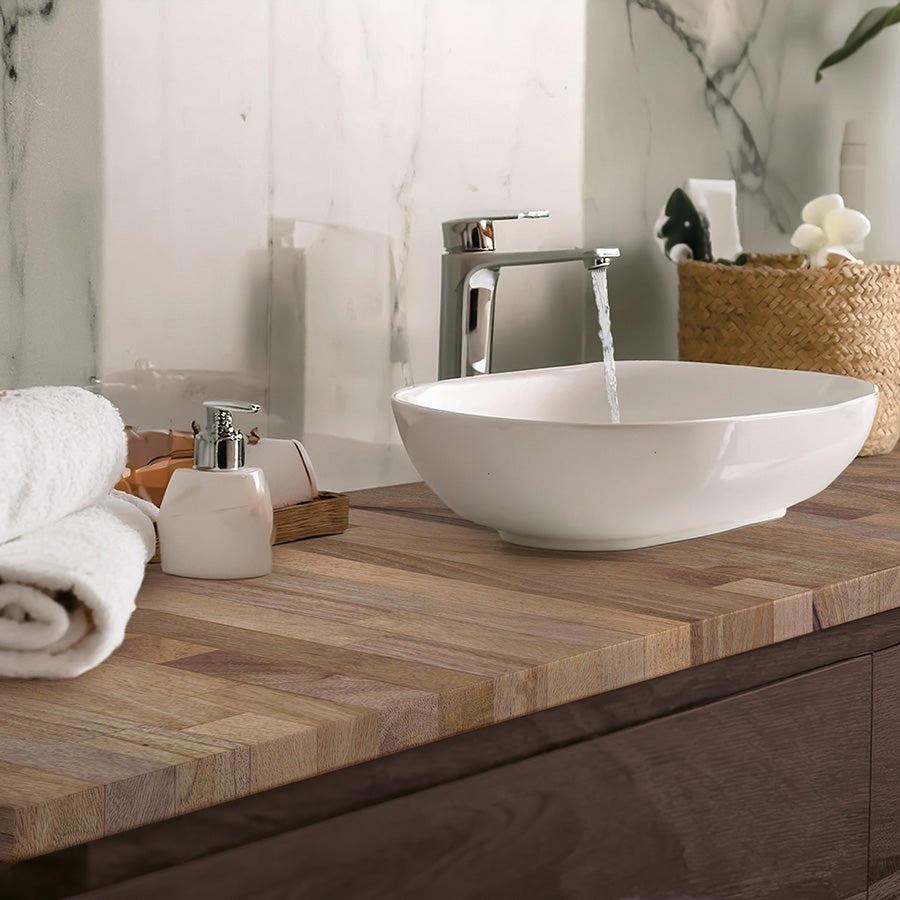 TRIBERG: Vinyle adhésif pour plan de travail de cuisine et salle de bain. Résistant aux taches. Imperméable. Facile à poser et à nettoyer. 0,65x2m - 3