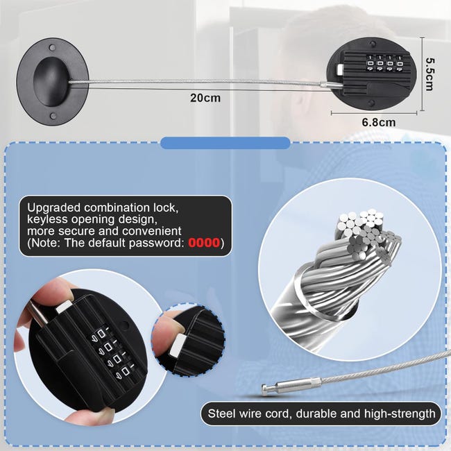 2 Serrures Frigo Enfants Avec Clés - Verrou Porte Réfrigérateur Armoire Fenêtre Adhésive Sécurité Bébé Noir