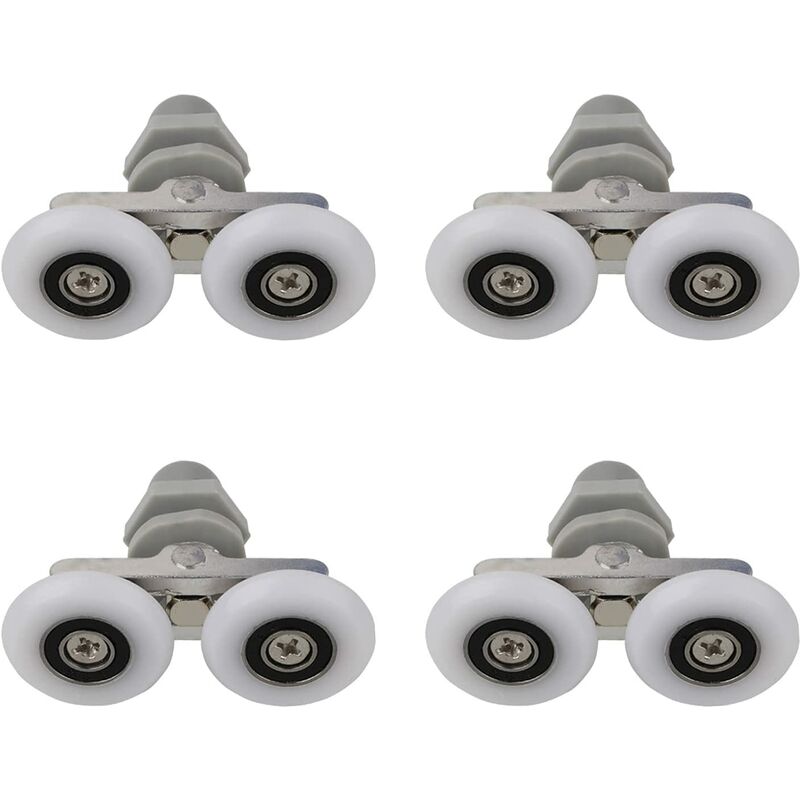 8 Pièces Poulie de Porte Douche,Roulette Porte Coulissante Douche,25mm - Bricolage