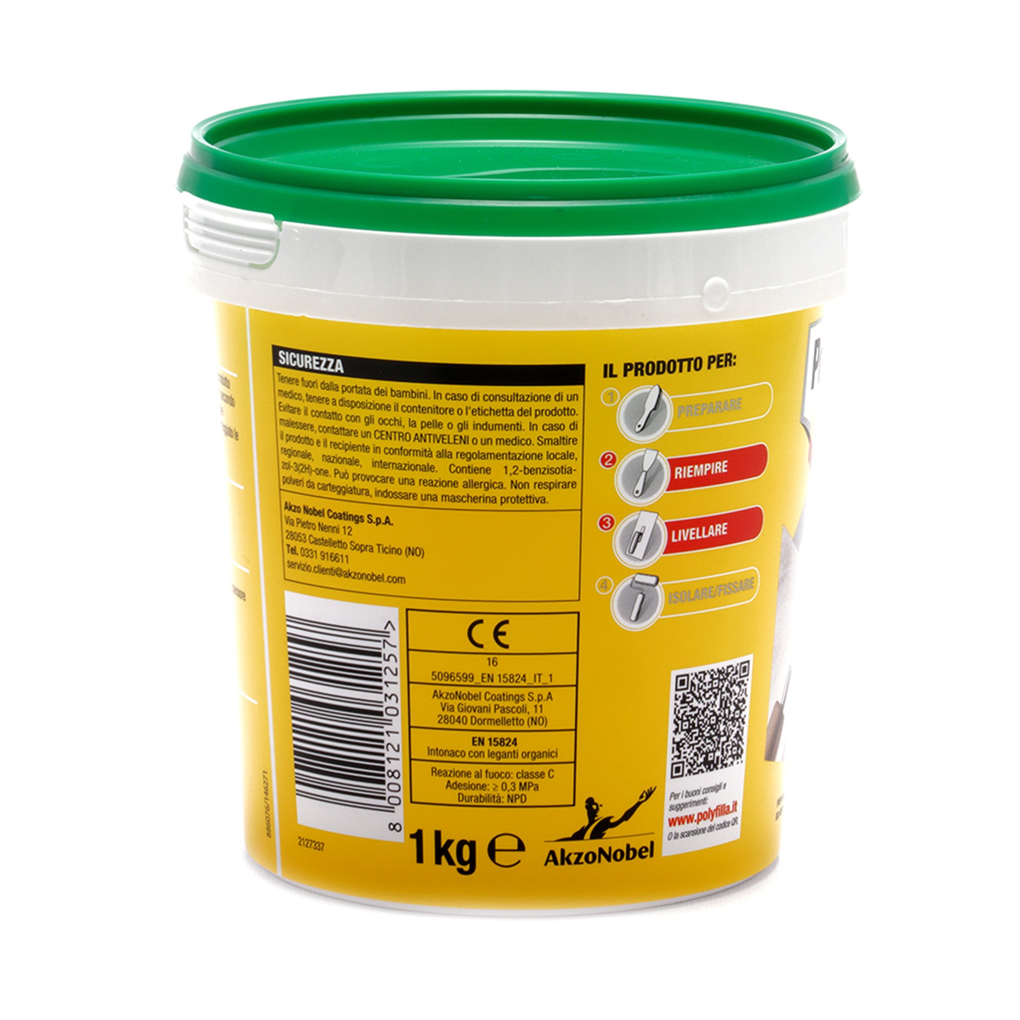 Stucco Universale POLYFILLA - Per Interni Ed Esterni, Pronto Uso, Bianco, 1 Kg, Per Riparazioni Murarie - Foto 14