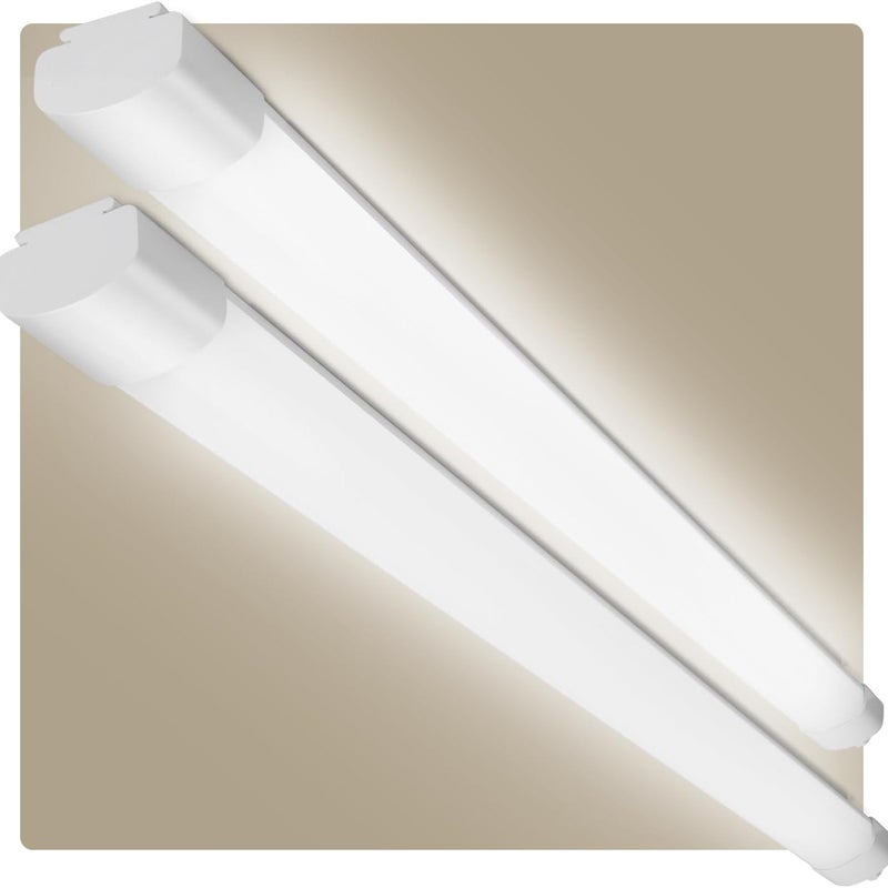 LOVHAUS Zestaw 2 Sufitowych Lamp LED do Łazienki 150CM, 4950LM, Podłączane Oświetlenie Rurowe LED Biały Neutralny IP65 do Warsztatu, Magazynu, Garażu
