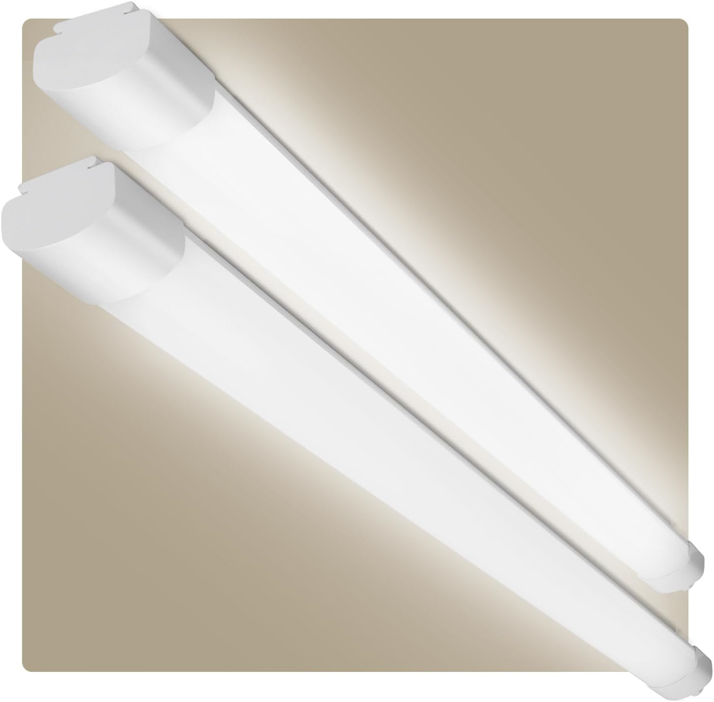 Sararoom Neon Tubo Led Barra 60cm 20W 2400LM Plafoniera Led Soffitto Bianco Freddo 6500K Luminoso Luce Sottopensile Lineare Lampada Per Cucina Officina Ufficio Bagno Giardino Magazzino Garage Parete