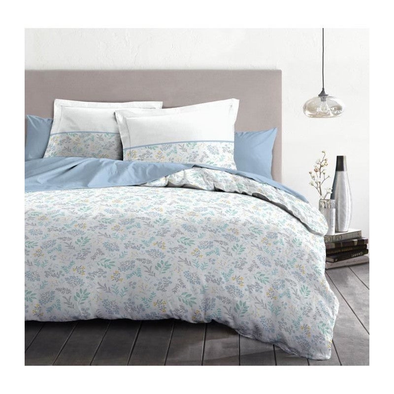 Home linge passion juego nórdico adonis - 3 piezas - 240 x 260 - 100% algodón 57 hilos - azul
