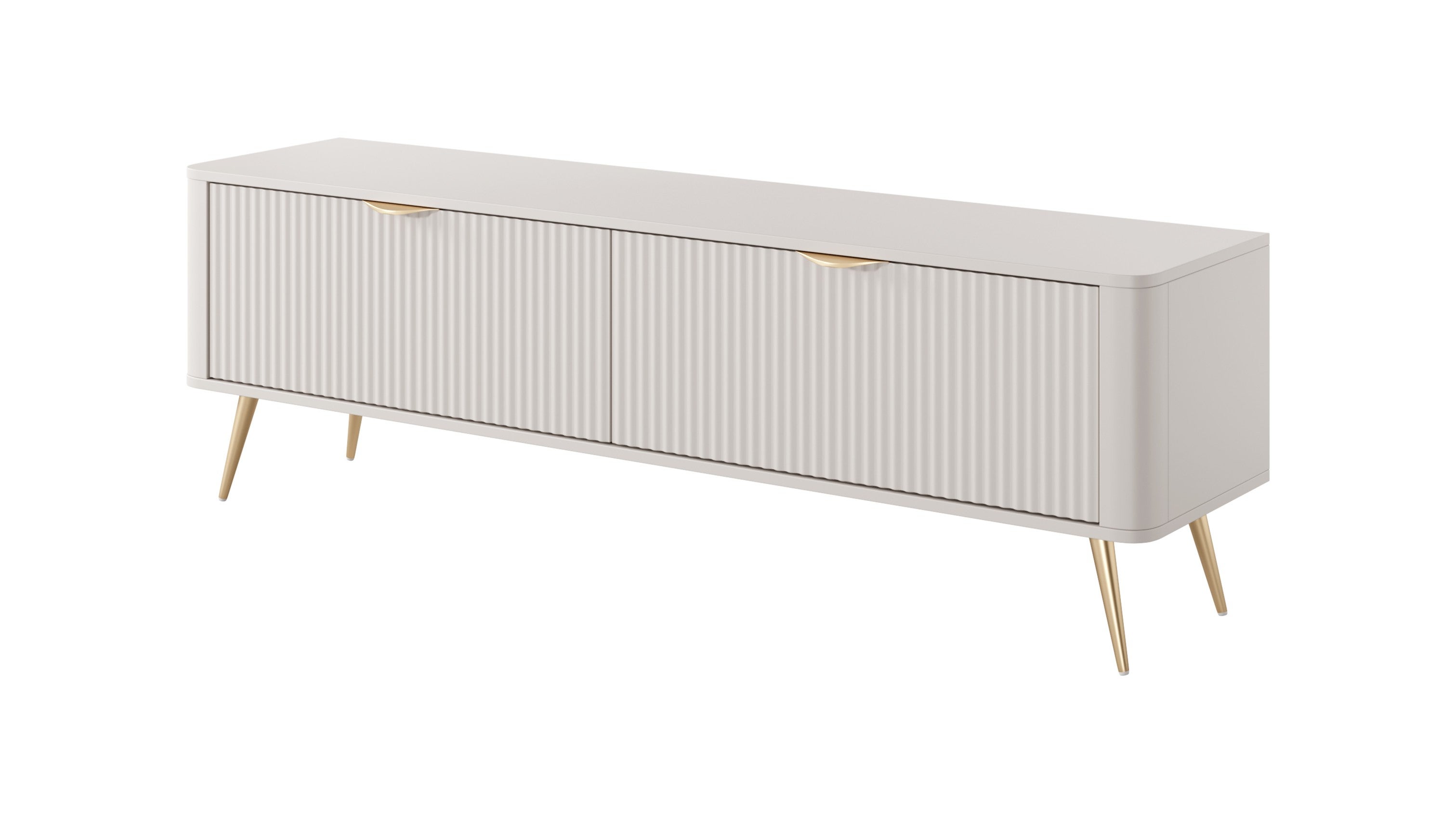 Szafka RTV LANTE beżowa 163 cm – porządek, który wygląda jak design