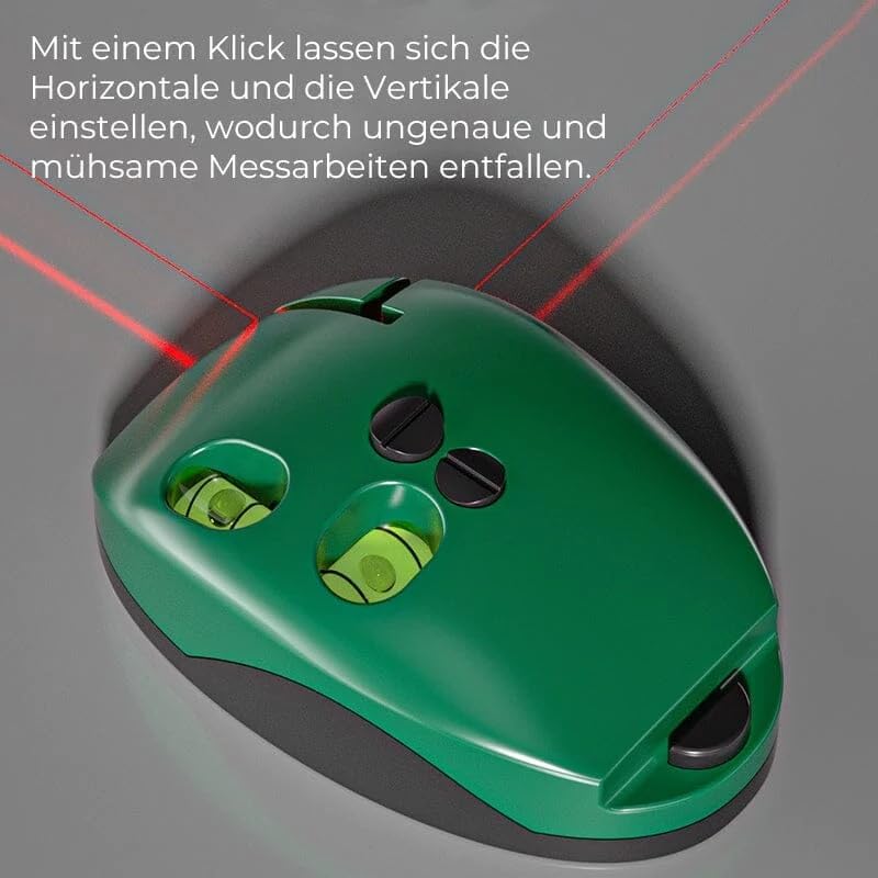 Livello laser elettronico di 90 gradi - Livello laser a dimmer automatico verde con linee orizzontali e verticali (1 campo) - 5