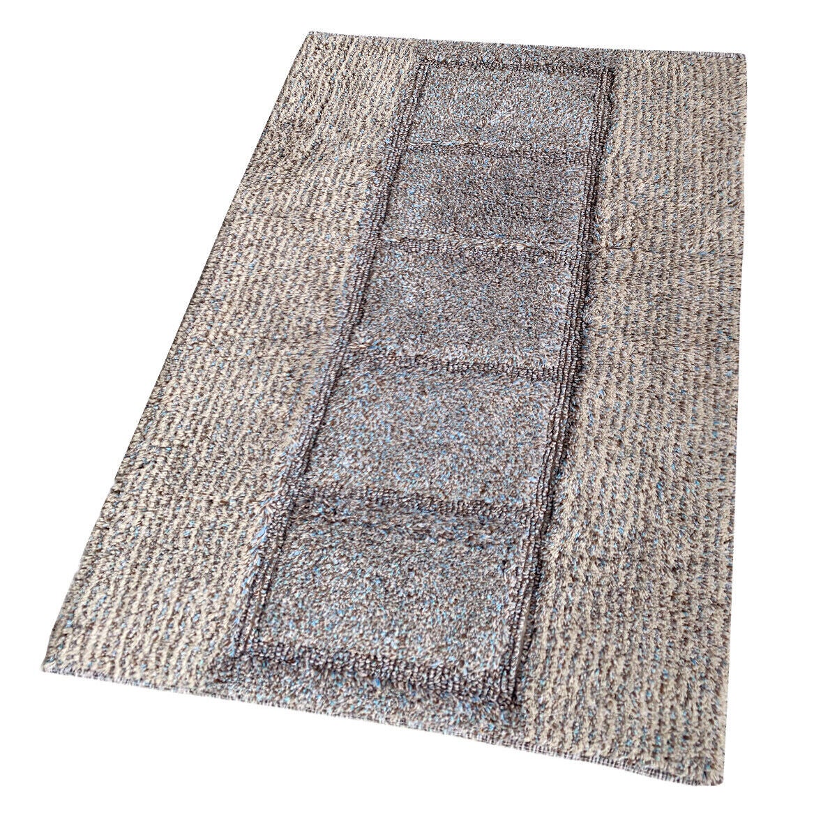 Dywan z Czystej Bawełny Shaggy 55x90 cm Elegancki Miękki Dywan łazienkowy Lub Nocny Cappuccino