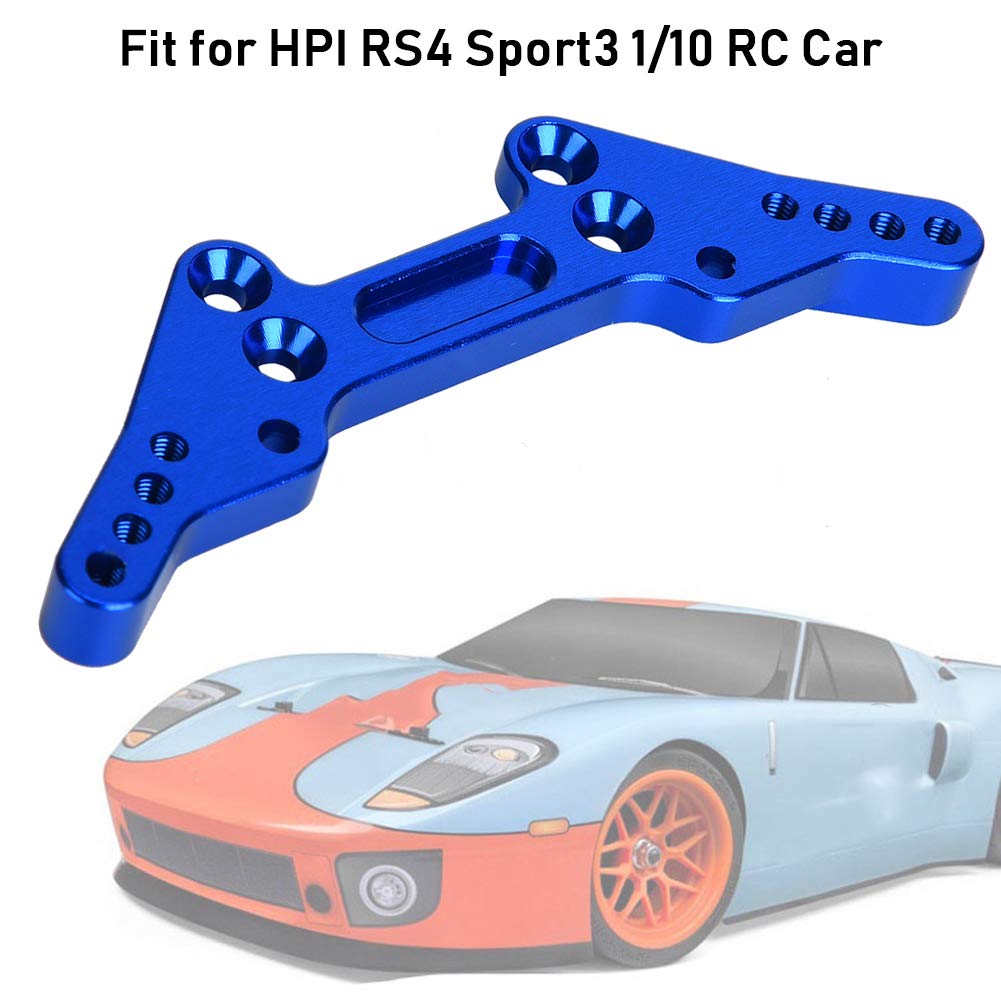 Piastra ammortizzatore anteriore alta resistenza RC, per auto RC HPI RS4 Sport3 1/10 (blu scuro). - 8