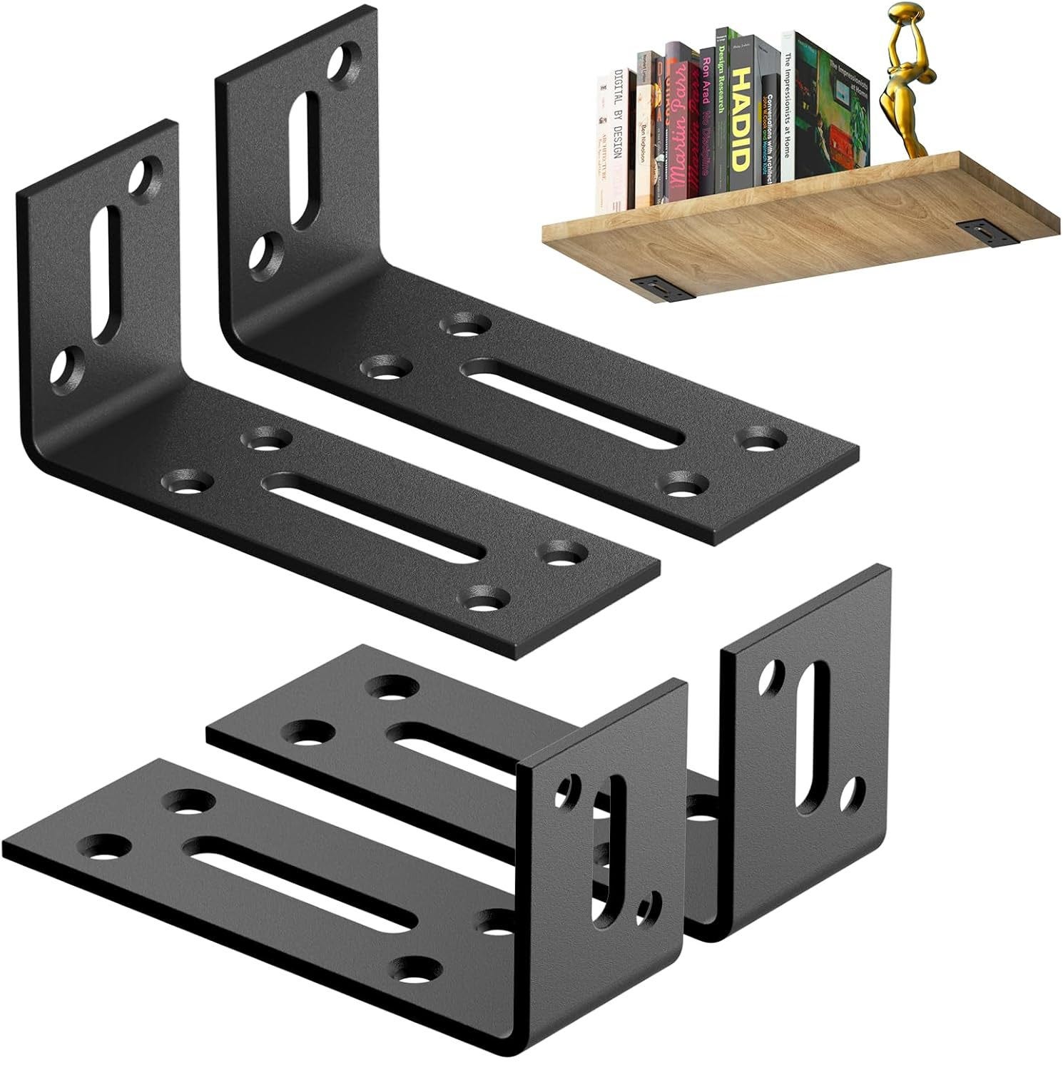 Lot De 4 querre M tal Noir 80 X 40 Mm querre De Fixation Angle De lot-de-4-querre-m-tal-noir-80-x-40-mm-querre-de-fixation-angle-de