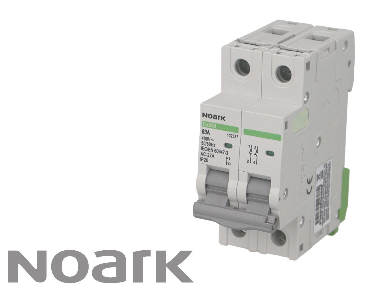 Interrupteur Sectionneur Modulaire 2 pôles 63A Noark - 2