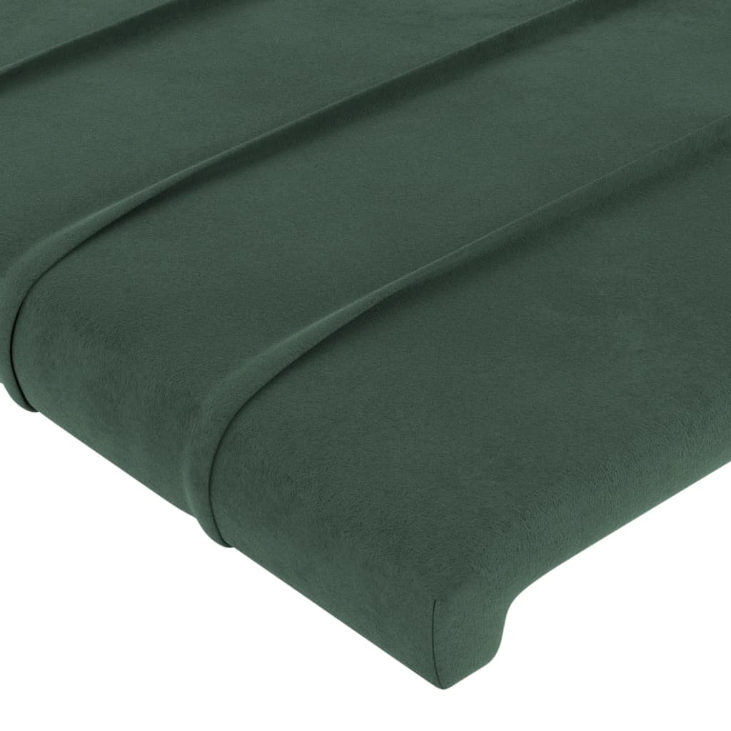 Maison Exclusive - Tête de lit avec oreilles Vert foncé 147x23x118/128 cm Velours - 5