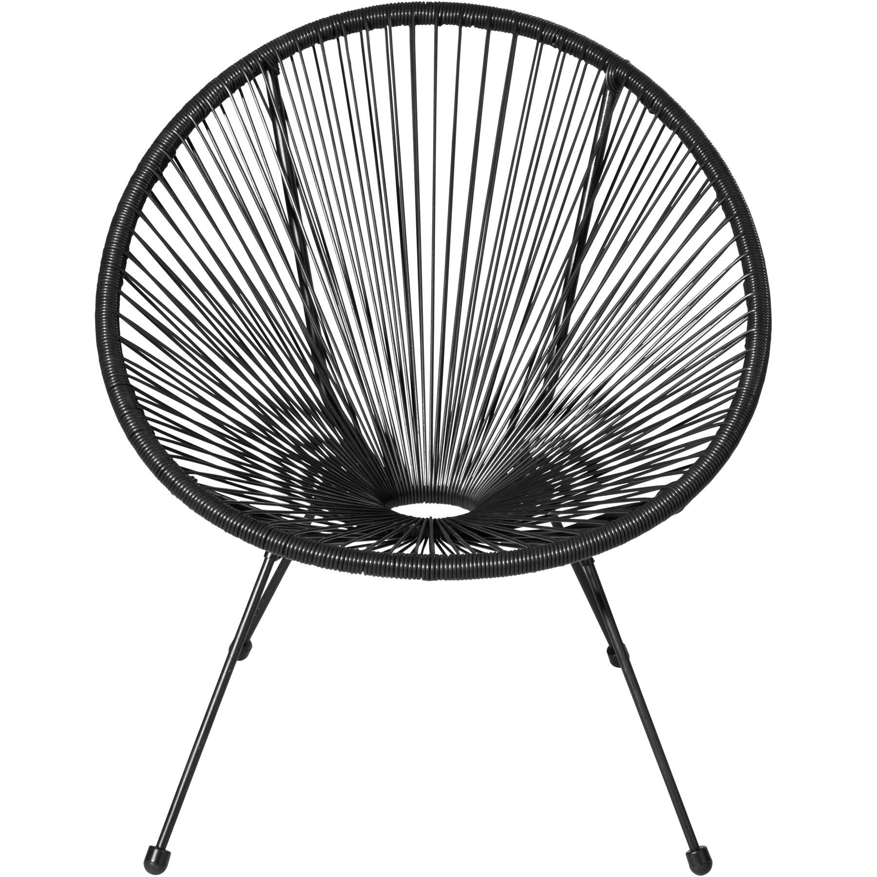 Lot de 2 Chaise de jardin pliable sans coussin SANTANA en Acier Noir - 3