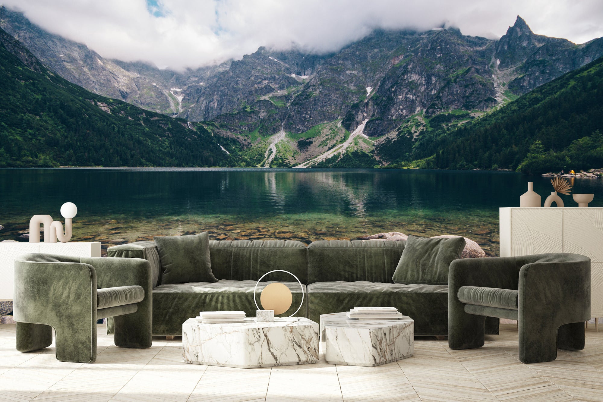 Vlieseline Papier Peint Photo LAC Morskie Oko Paysage 3D Nature Montagne Pour Chambre 315cm x 210cm - 5