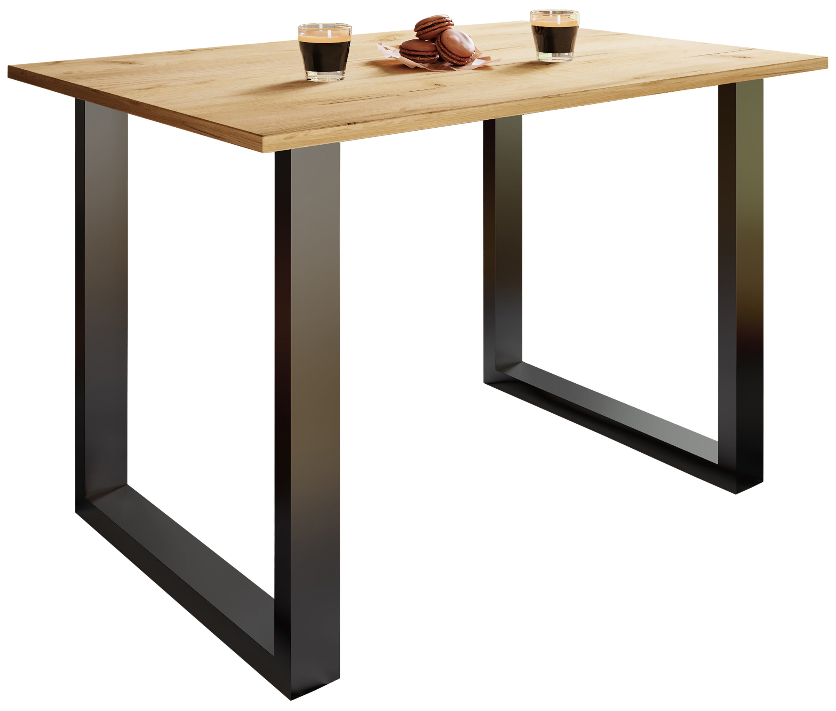 Stół do jadalni Xona Czarny / Dąb miodowy W. 76 x S. 110 x G. 80 cm