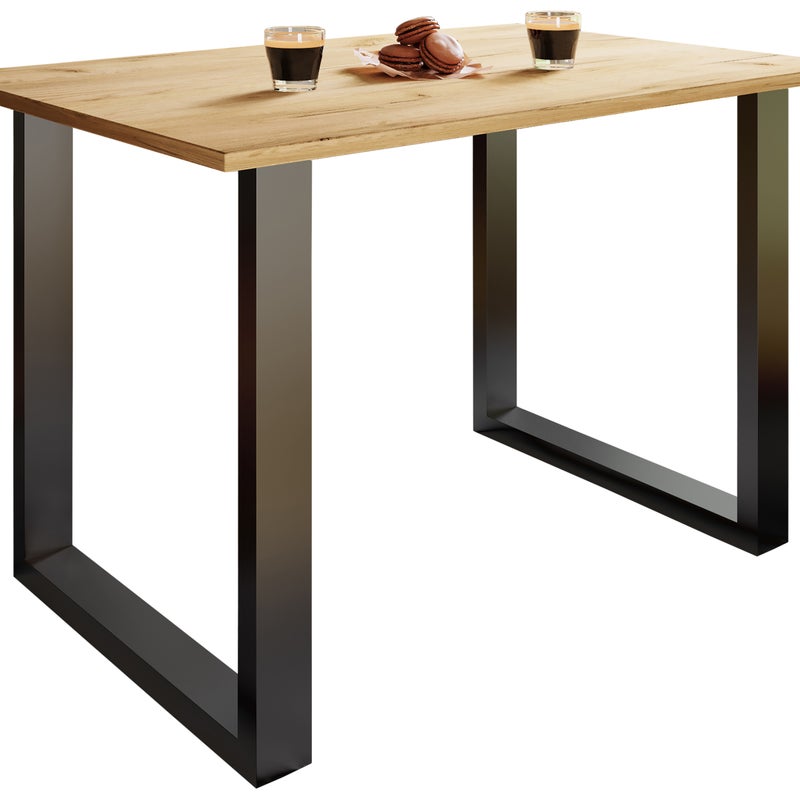 Stół do jadalni Xona Czarny / Dąb miodowy W. 76 x S. 110 x G. 80 cm