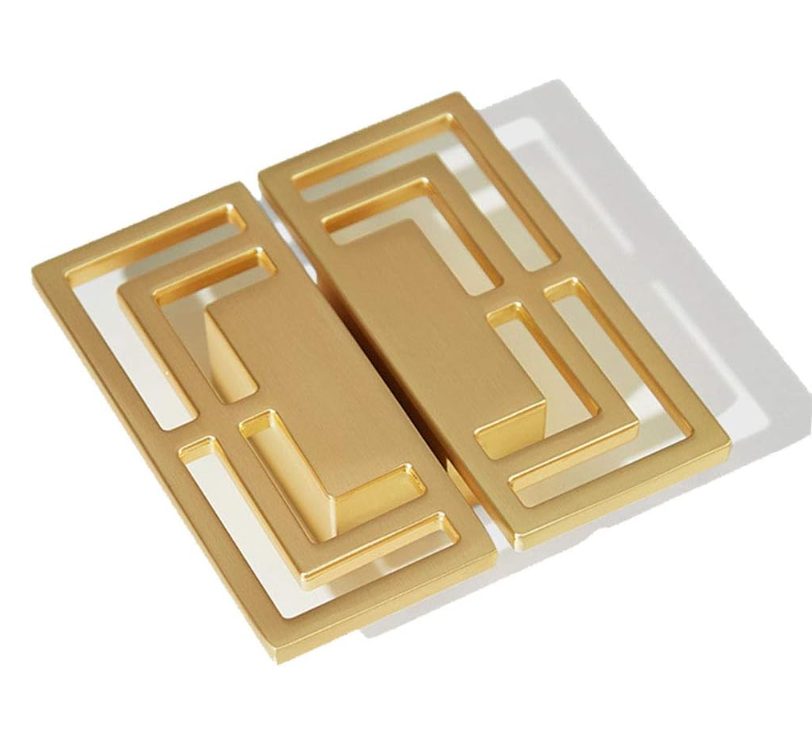 Lot De 6 Poignées De Porte Dorées Brossées – Style Intérieur Moderne – Quincaillerie Facile à Installer