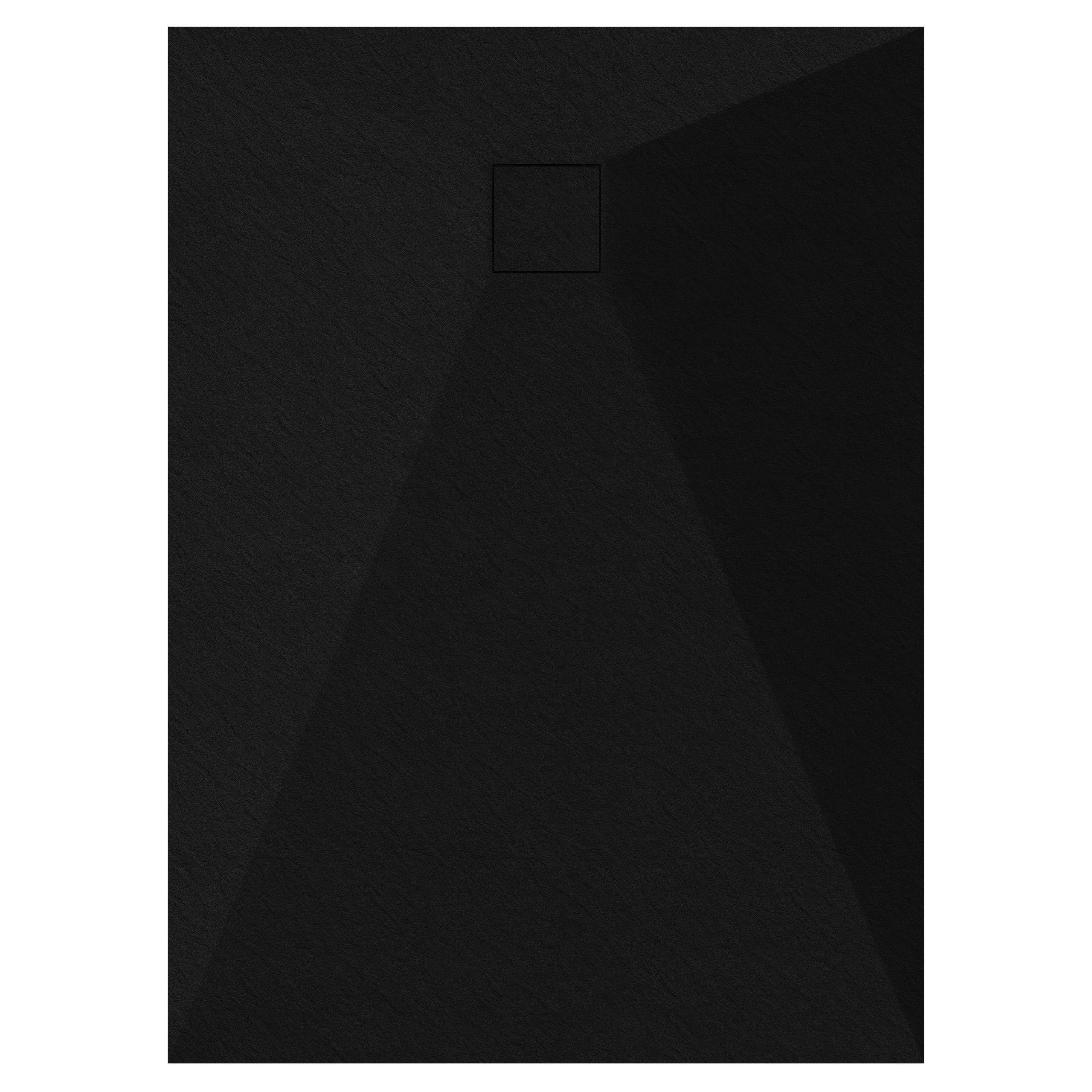 Brodzik STONE SEVANTE prostokątny 100x80 czarny z syfonem 1 szt.