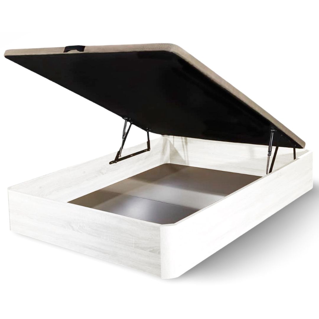 Canapé Abatible de Madera Prime 135x200 | Color blanco | Tapa 3D ...