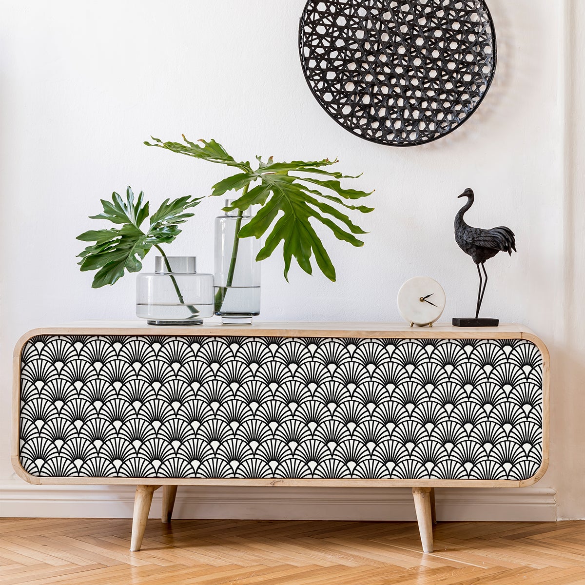 Vinilo muebles escandinavos soen - adhesivo de pared - revestimiento sticker mural decorativo - 60x90cm - 3