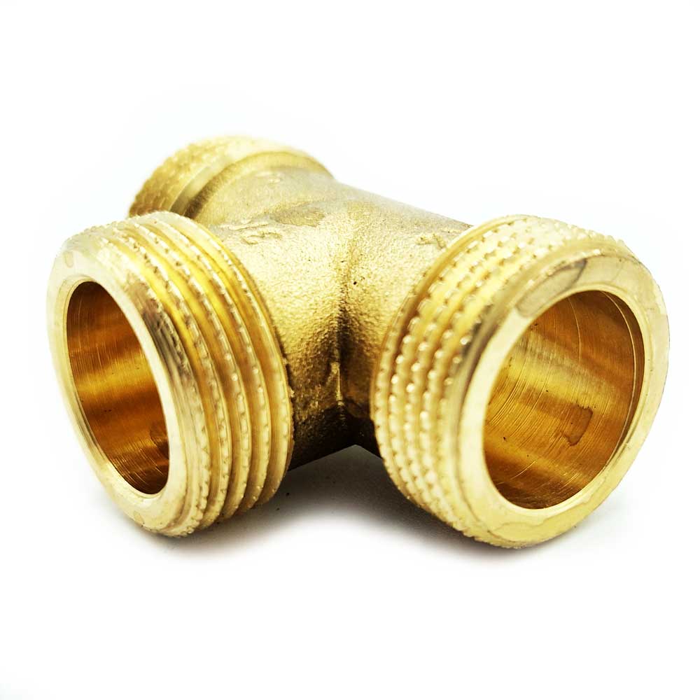 Adaptateur En T Laiton 1/4" Mâle-femelle-mâle - 2 Pièces - Pour Plomberie, Gaz, Réfrigération