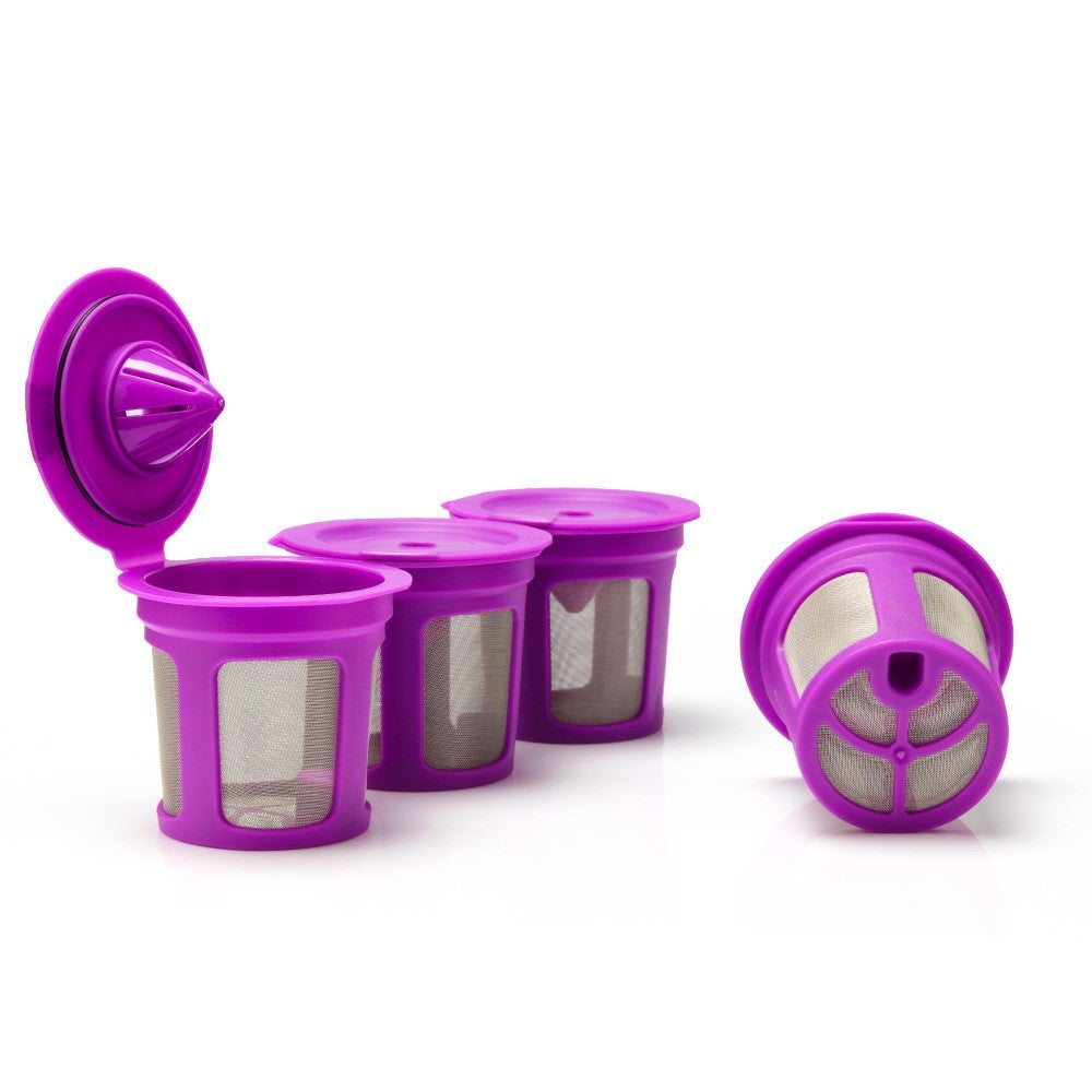 4 filtres à café réutilisables Capsules de café rechargeables avec — free download