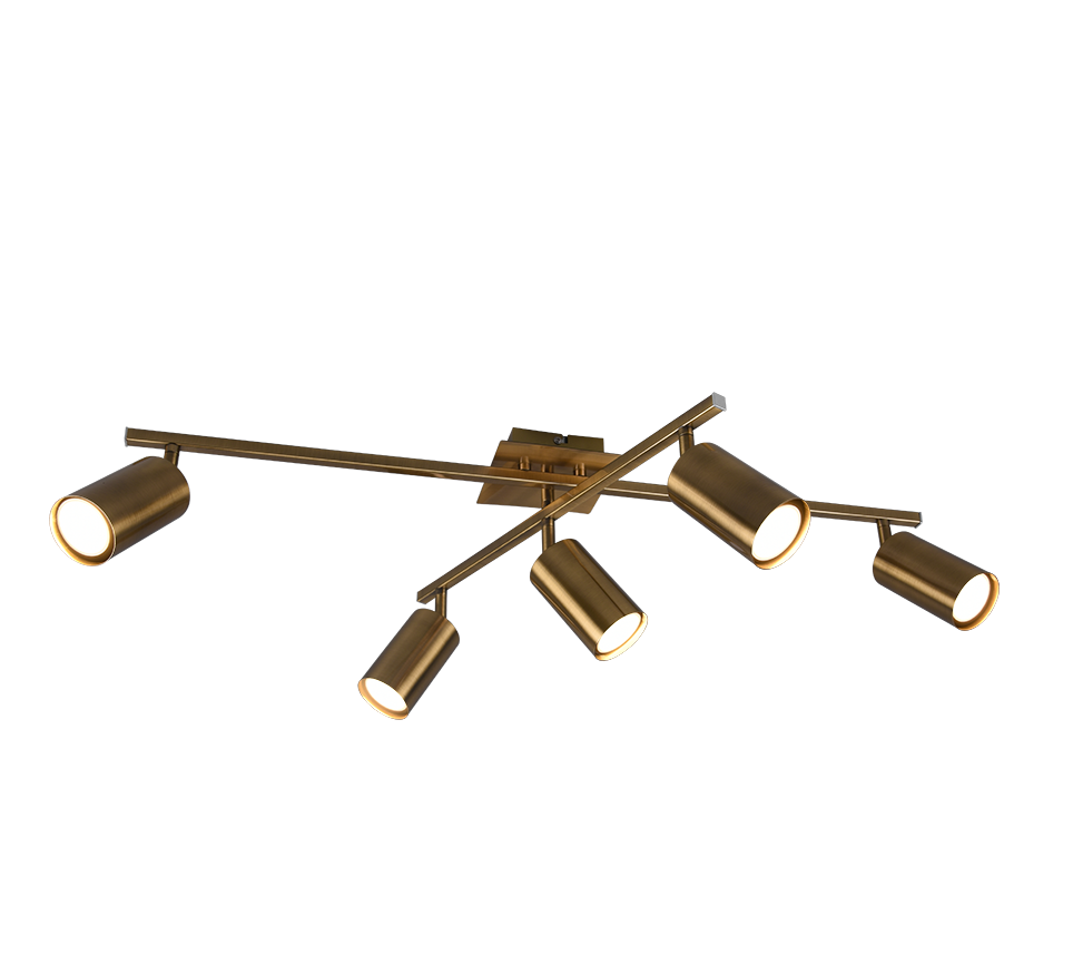 Lampa sufitowa MARLEY złota 5 x GU10 x 35W wym:22,4x77,4x57,4cm Trio