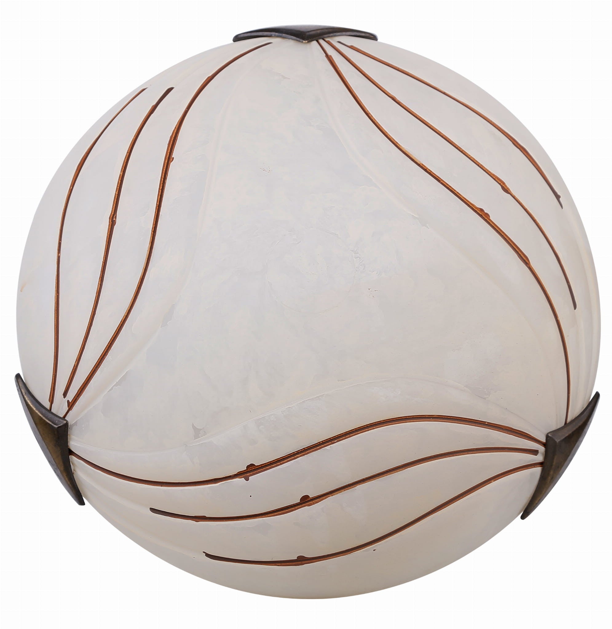 Plafon Aga okrągły patyna-biały 1xE27x20W wym: 9 x 30 cm IP20 szkło Candellux