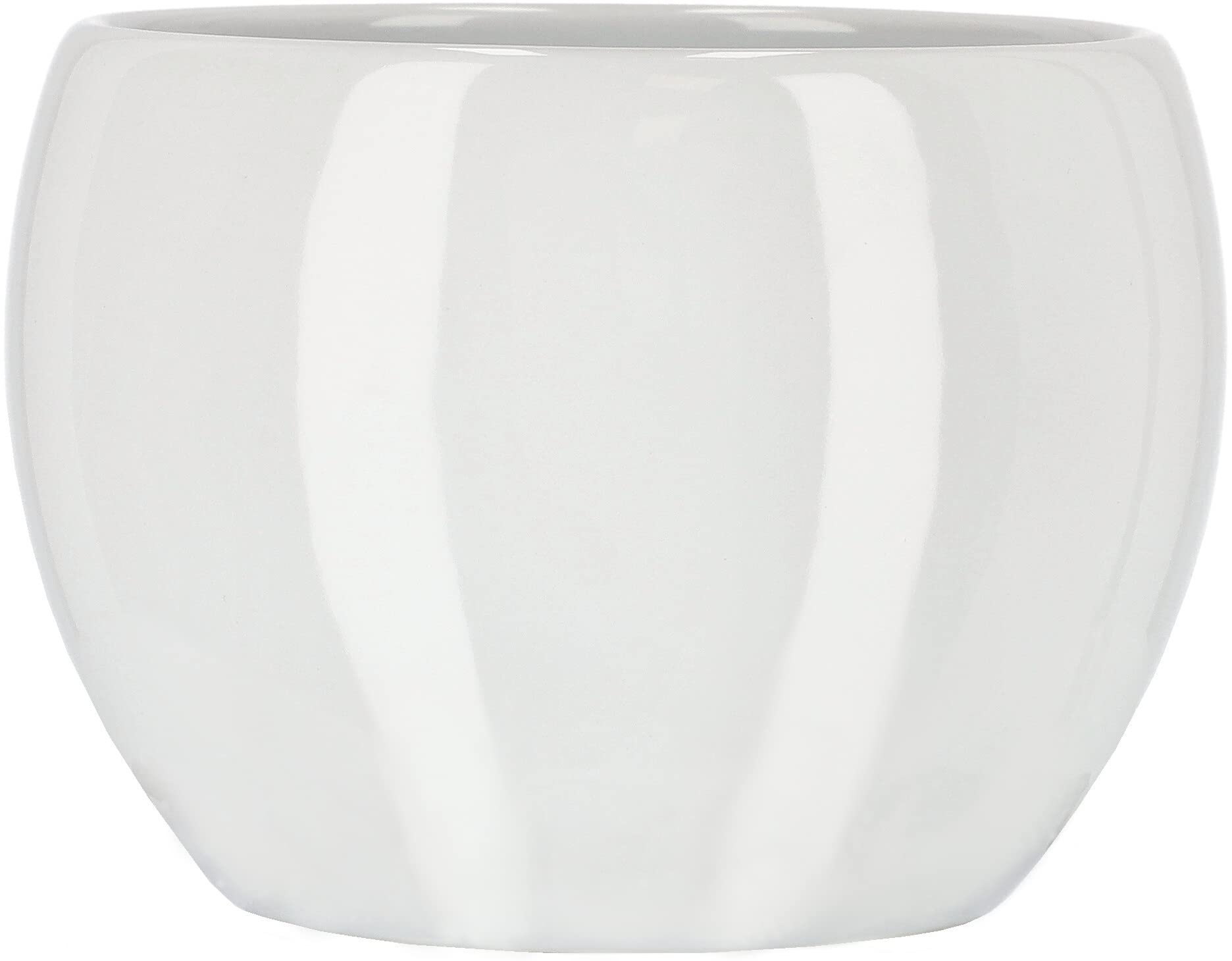 Zestaw 2x doniczka donica osłonka ceramiczna fi 10 na kwiaty rośliny biała - KOTARBAU - 6