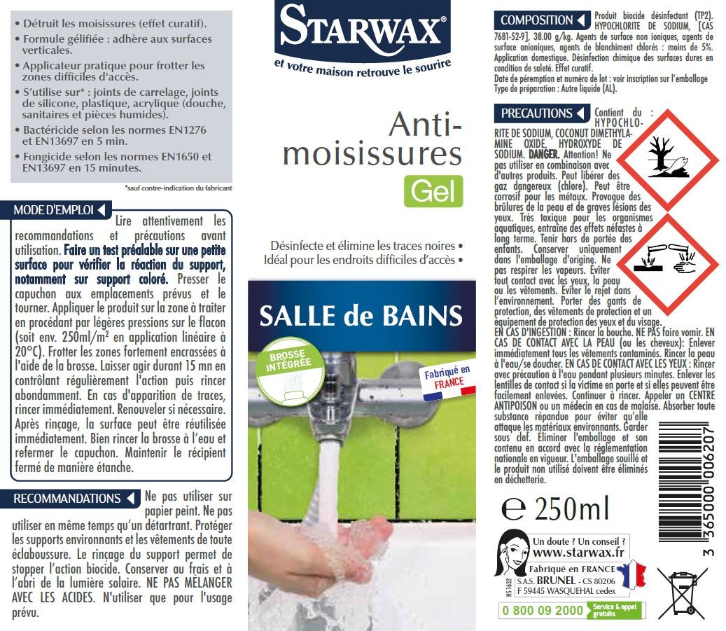 Antimoisissure Gel brosse STARWAX 0,25 L - 2