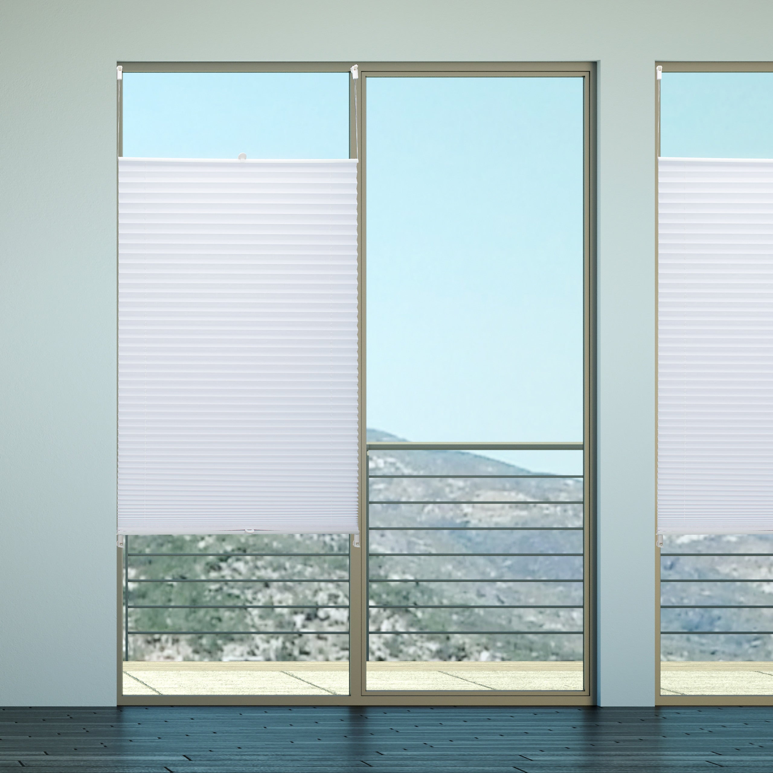 Relaxdays Tenda Plissettata a Rullo, Montaggio con Clip Adesive, per Interni, L x P: 80 x 130 cm, Bianca Traslucida - 5