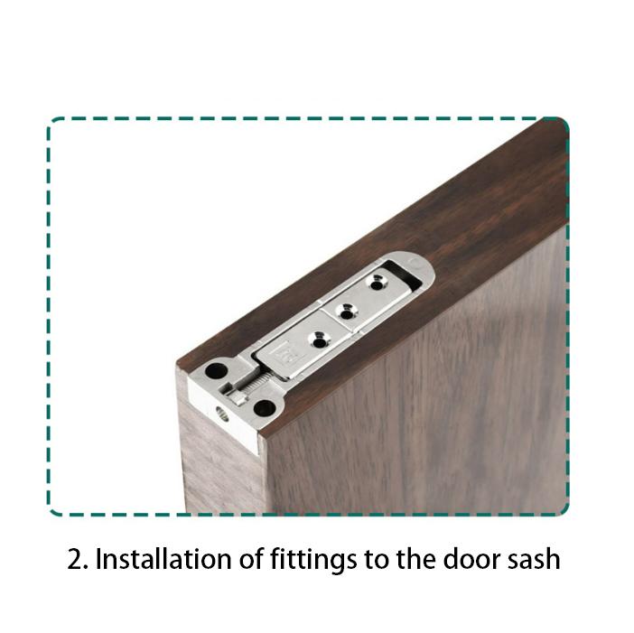 Zawias ukryty z regulowaną osią pionową do drzwi drewnianych o wadze do 70 kg - otwarcie 110°, precyzyjna regulacja 3D - 7