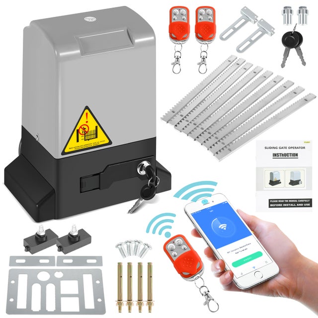 Motorisation Portail Coulissant 550W - 1200KG - Ouvre Portail électrique avec fonction Bluetooth APP