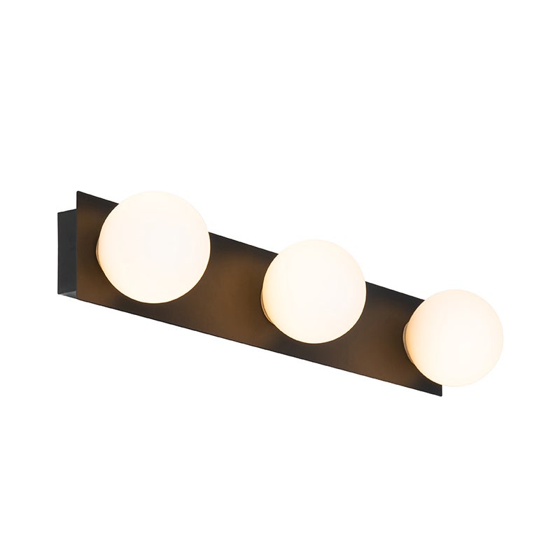 Qazqa nowoczesny lampa ścienna IP44 - Cederic - czarny, max. 28w, g9, z 3 punktami świetlnymi, 48cm, IP44 oświetlenie wewnętrzne