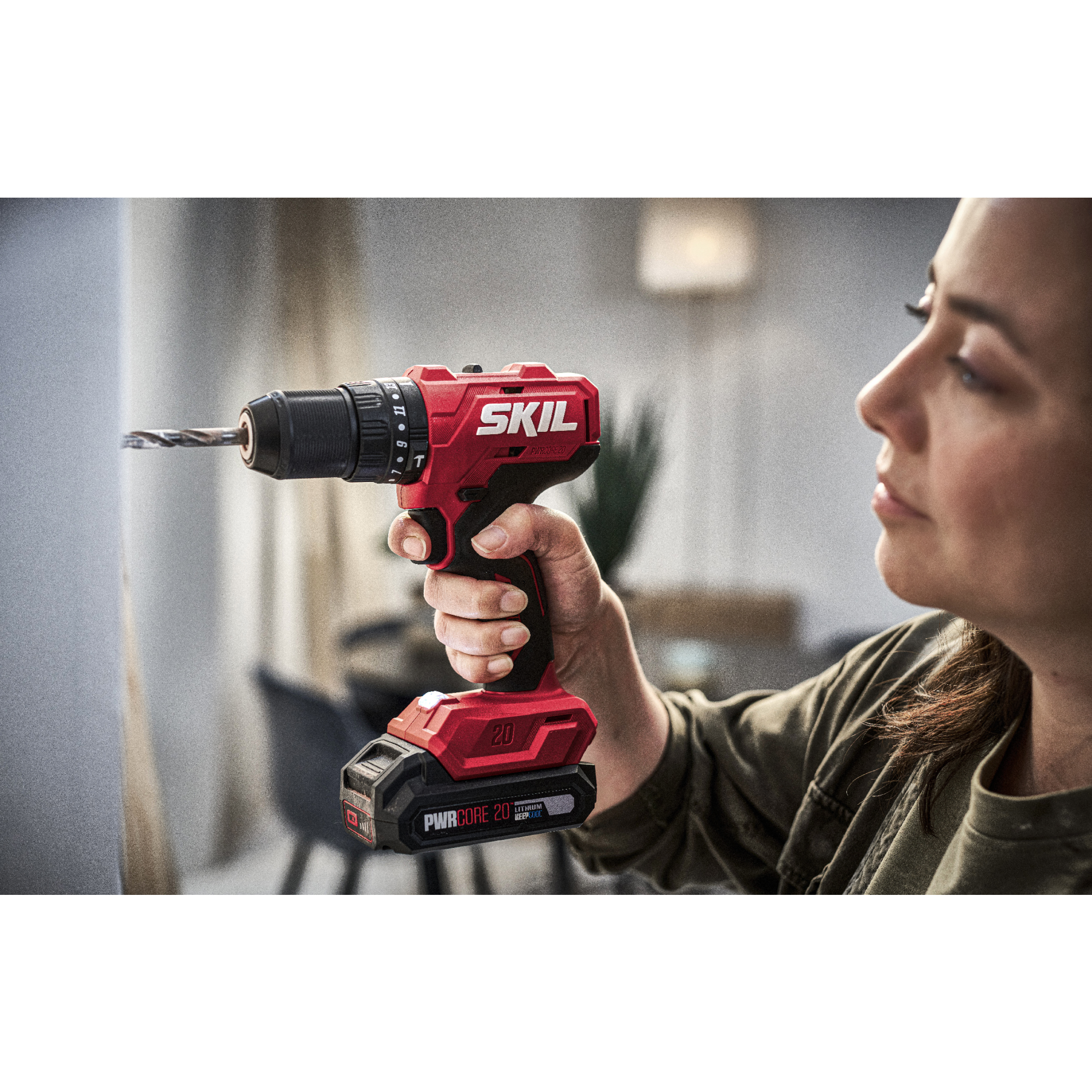 Perceuse à percussion sans fil SKIL 3021 HA 20 V moteur sans charbons 2 batteries 2,0 Ah chargeur coffret embout double - 5