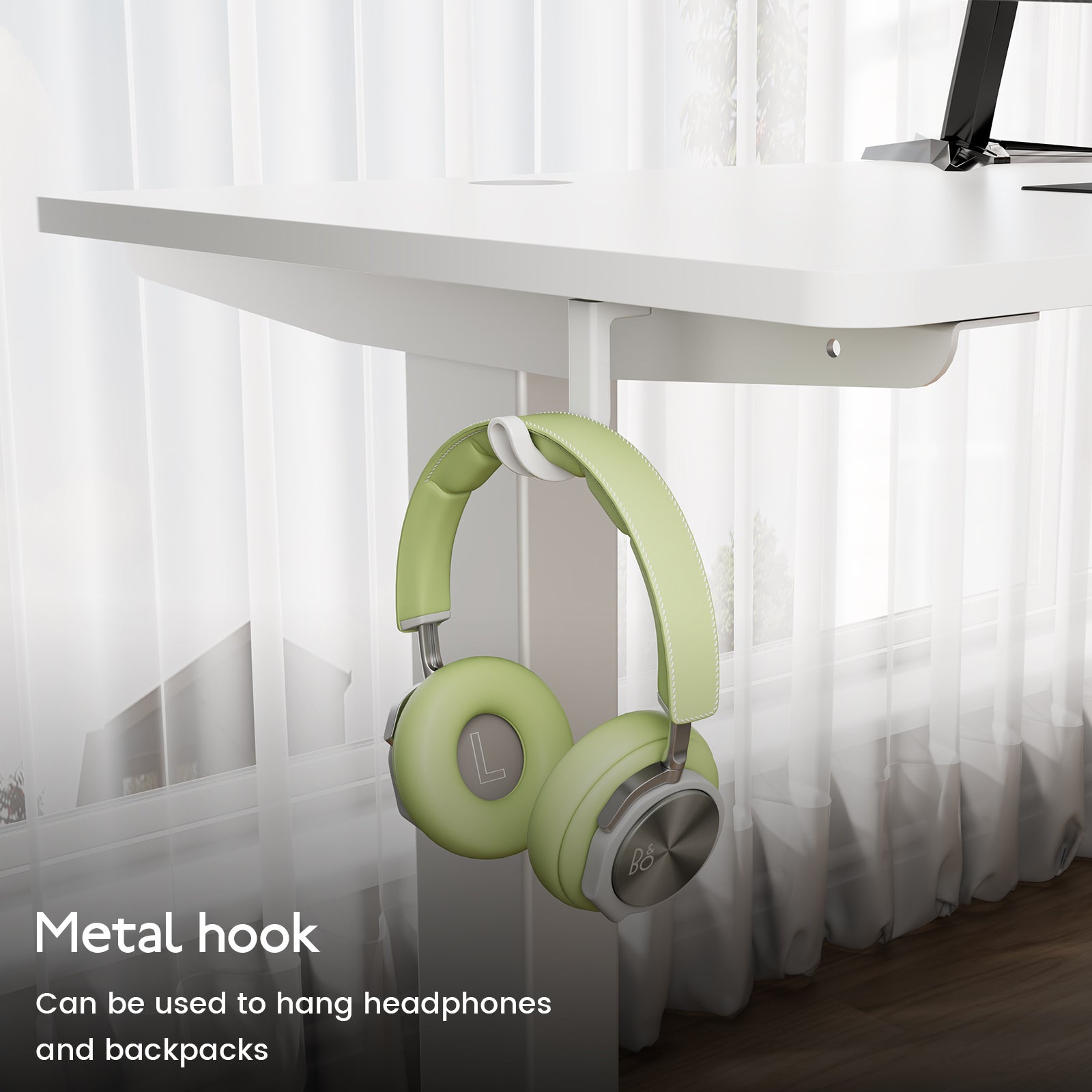 Scrivania elettrica regolabile 60x140 cm, Altezza 70-117 cm, Funzione memoria, Ritorno in caso di resistenza, Modalità risparmio energetico. - 8