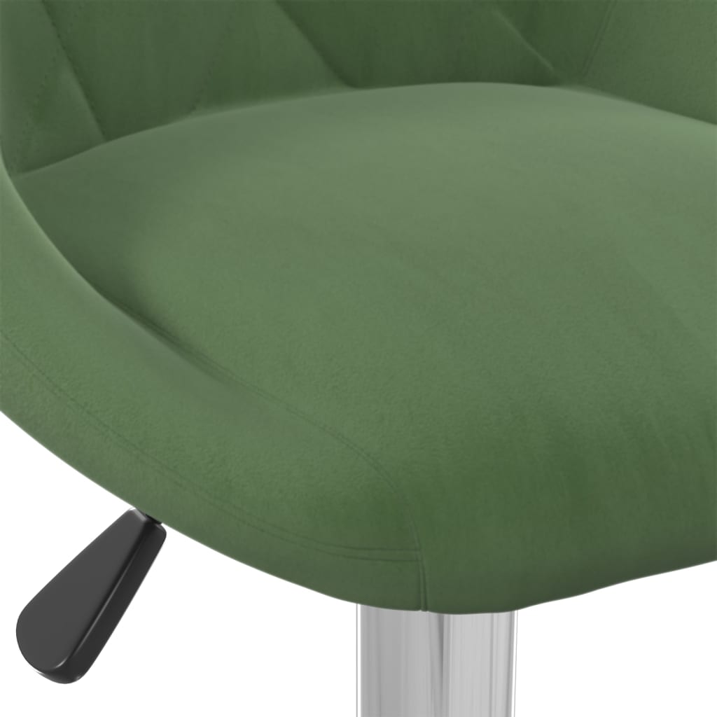 Tabourets de bar lot de 2 vert foncé velours - COMFORTXL - 7