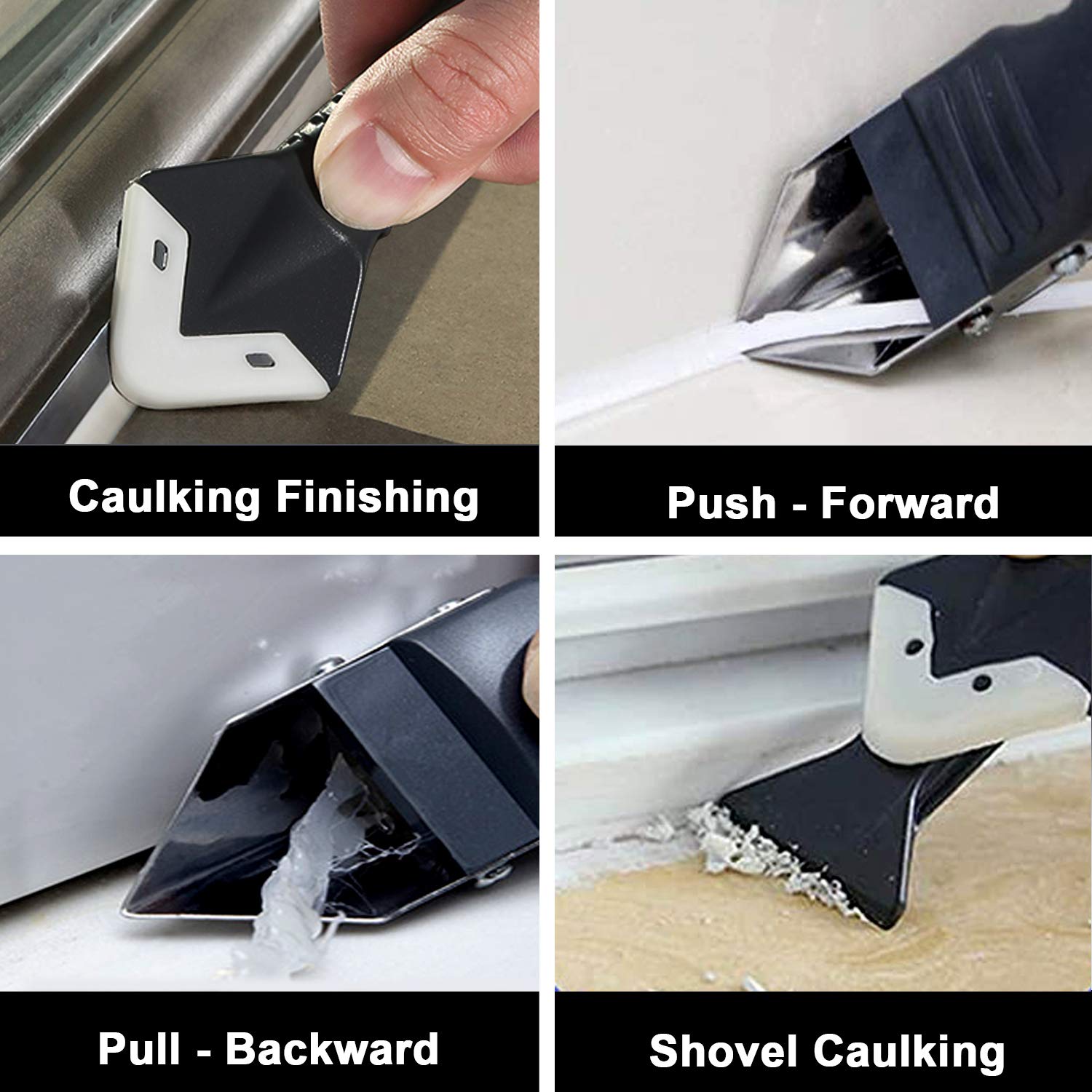 Raspador de silicona 3 en 1: raspador, removedor de adhesivo, raspador de grietas, removedor de adhesivo para azulejos. - 5