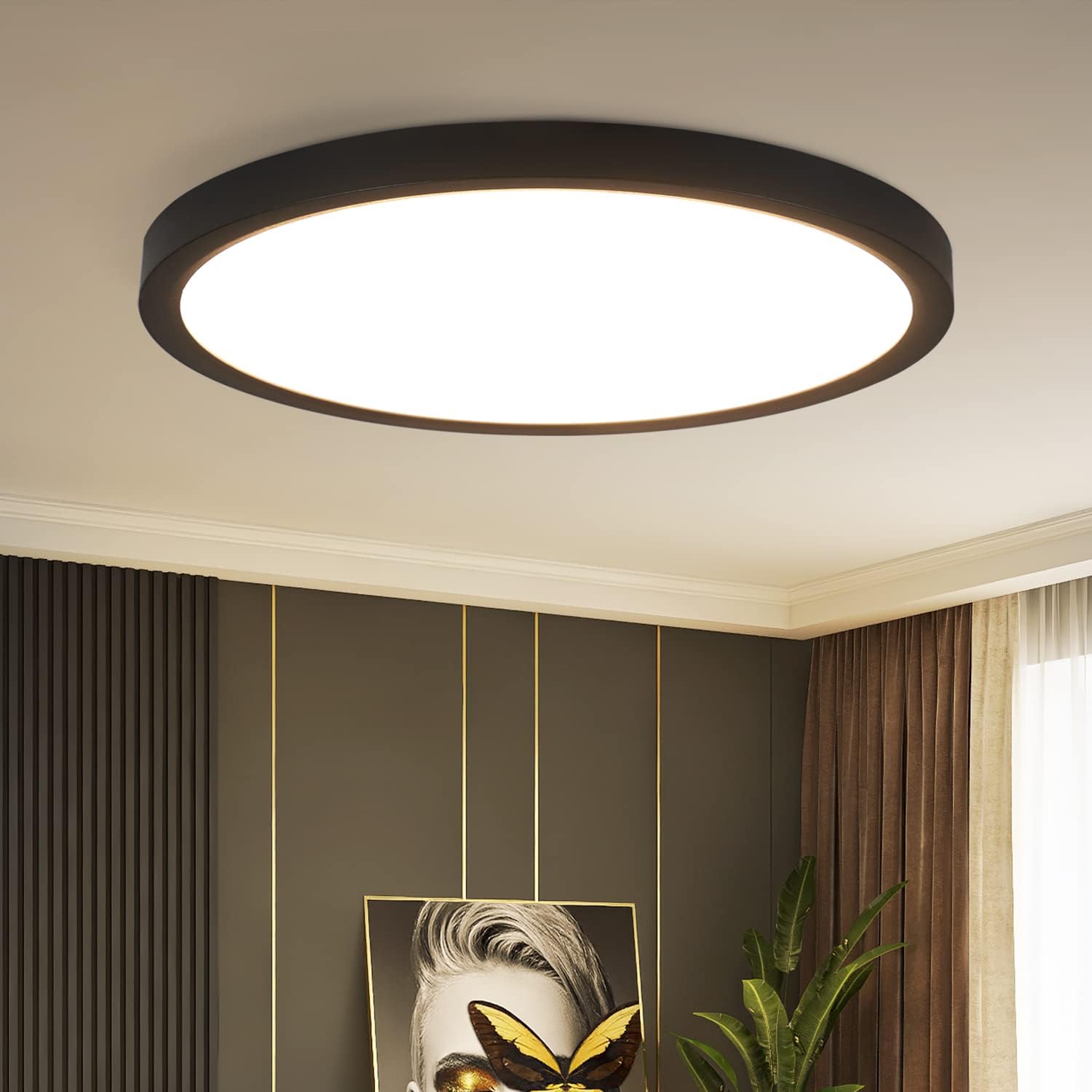 ZMH Lampa sufitowa LED - 15W Lampa łazienkowa 4000K Ø22cm Lampa sufitowa do sypialni i kuchni IP44